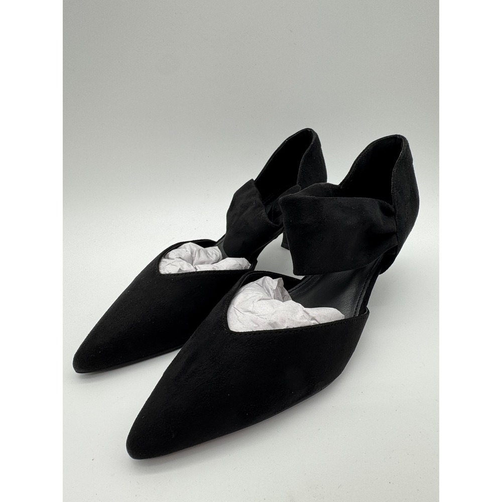 Black Pointed Toe Heels Womens 11 Ankle Strap Dress Shoes